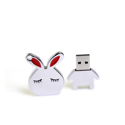 China Store metal cartoon rabbit flash hard disk usb2.0 3.0 large capacity memoryica usb customized logo usb flash drive for sale