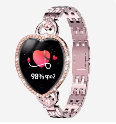 China APP Control T52S New Arrival Blood Pressure Heart Rate Lady Smart Watch IP68 Metal Sports Smartwatch Fitness Waterproof Bracelet for sale