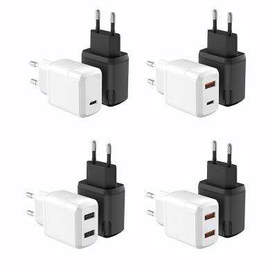 China OEM ODM PD/QC3.0 LOGO 20W LOGO 20W usb a and c ports rough charging type c usb wall charger palladium dual port switch for sale