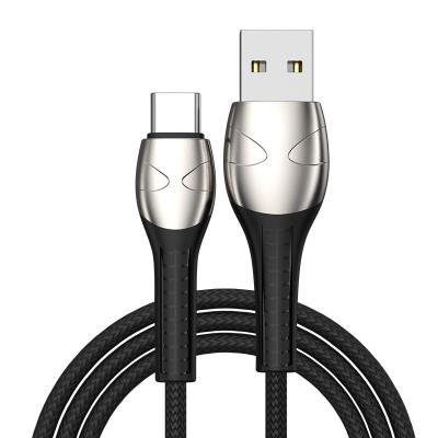 中国 two color injection data cable usb c data cable zinc alloy nylon tipo c OEM factory custom design newest black braid usb c data cable 販売のため