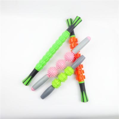 China Massager Tool Plastic PP Light Weight Body Muscle Massage Roller Flexible Stick for sale