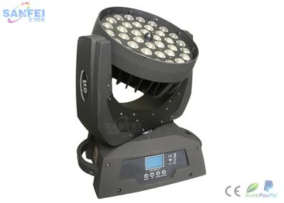 China RGBW Color LED Moving Head Wash Lights / Zoom Moving Head Light For Wedding for sale