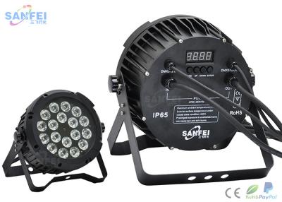 China Sound Control 18 * 10 Watt LED Par Stage Lights , RGBW 4 in 1 Led Par Can Lights Color Changing for sale