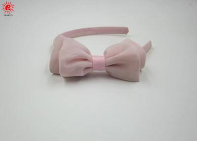 China Custom Retro Pink Bow Hair Bands For Short Hair , Handmade and Craft for sale