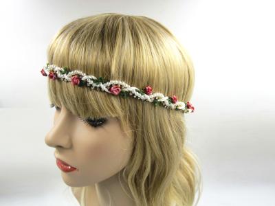 China Beads Lycra Jewel Fabric Mixed Handmade Headbands Deluxe For Party Or Festival for sale