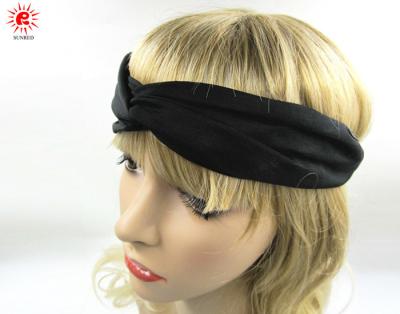 China Polyester Fabrics beautiful toddler Elastic Fabric Headband / Hair Wrap For Black Women for sale