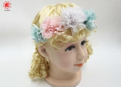 China Fashionable Children Leather cute hair headbands With Fabric Flowers for sale