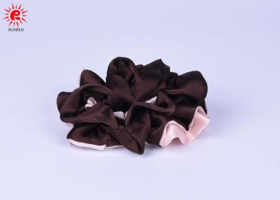 China Extensión suave Scrunchies, banda elástico del pelo de dos de los colores señoras de la tela del pelo en venta