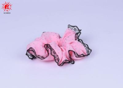 China Banda elástica del pelo de la tela rosada/pelo unisex Scrunchies de la moda en venta