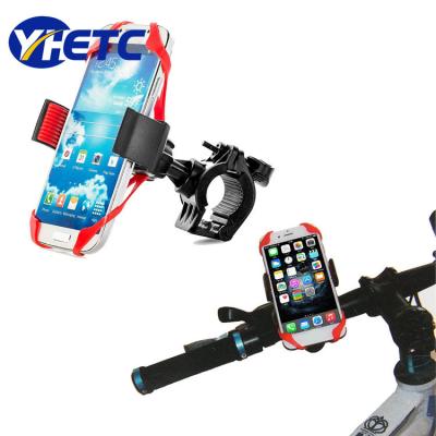 China ABS+Silicon Bicycle Motorcycle Mobile Phone Holder For Mobile Phone GPS MP4 for sale