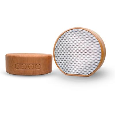 China Perfect TF High Quality Wooden Card Mini Wireless Sound Box Smart Speaker Grain Noise Portable Mini Sound Box Audio Player for sale