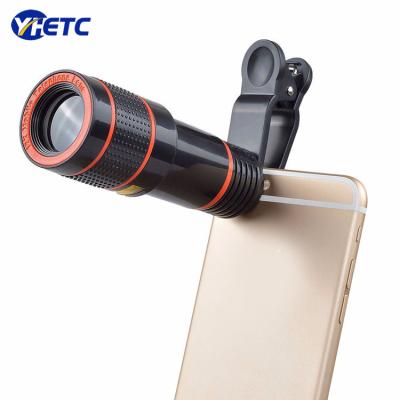 China Universal Mobile Phone Zoom 12X Mobile Phone Telescope Lens Telephoto Smartphone External Camera Lens For Smartphone for sale