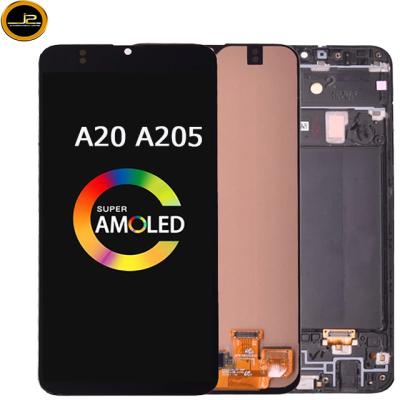 China Original Super Amoled A20 LCD For Samsung Galaxy A20 A205 LCD Monitors For SM A20 Factory Display Touch Digitizer 6.4 Replacement for sale