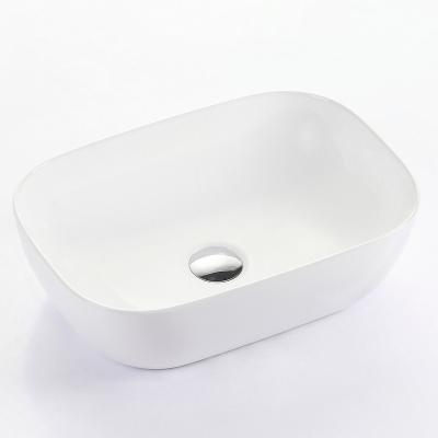 China Contemporary White Rectangular Sink Contemporary White Rectangular Bathroom Basin Hot Sales Price High Quality Bathroom Ceramic Cheap Price White Rectangular Basin for sale