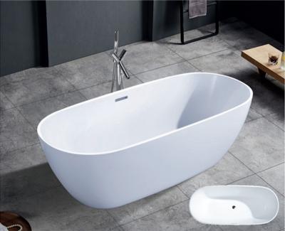 China 2023 Foshan Lelin latest pure white freestanding acrylic bathtub bathroom bathtub soaking tub with differen size for hotel for sale