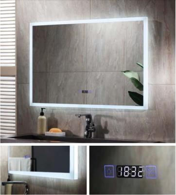 China Modern whole sale auoy aluminum frame bathroom hinged wall mirror 5mm silver customized size and environment function mirror for sale