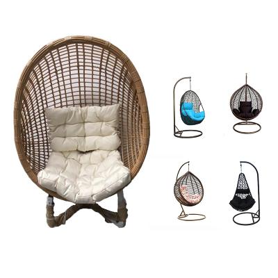 China Best Selling Modern Patio Swing Chair Outdoor Cheap Rattan Hanging Egg Wicker Chair for sale