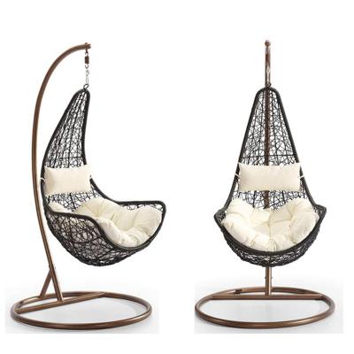 China Contemporary Garden Furniture Rattan Patio Egg Swing Hanging Egg Swing Chair Hotel Courtyard for sale