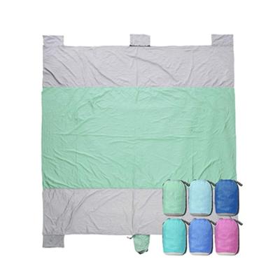 China Sand Proof Waterproof Portable Quick Drying Nylon Quick Dry Camping Beach Covering Mat for sale