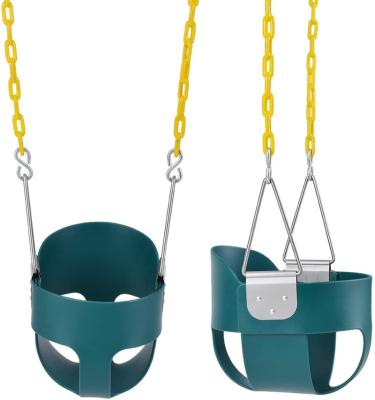 China Modern Full Back High Bucket Swings Kids Swing Seat Lovely Snail Toddler Swing Seat for sale