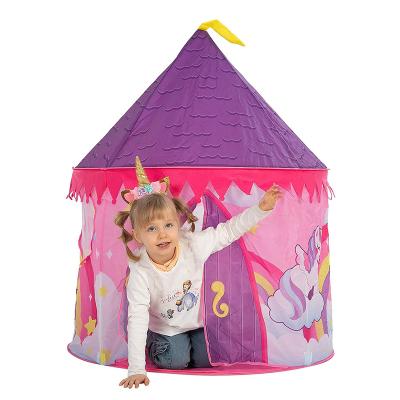 China Indoor Outdoor Use Unicorn Shaped Princess Castle Playhouse Toys for Kids for sale