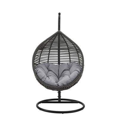 China Contemporary Egg Swing Chair Rattan Wicker Hanging Egg Swing Outdoor Chair for sale