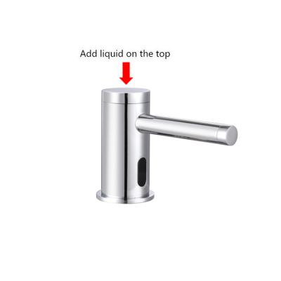 China Foam Soap Dispenser Brass Top Adding Refilling Hand Soap Dispenser Sensor Automatic Soap Dispenser Tap Faucet With Soap for sale