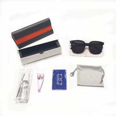 China Travel set factory direct sales packaging sunglasses set custom logo glass case set for sale