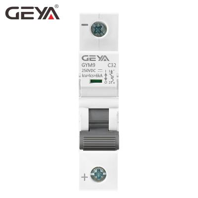 China GEYA 63A 250V 500V 750V 1000V 6kA DC MCB Single Phase GYM9 PV Miniature Circuit Breaker 6kA/10kA for sale