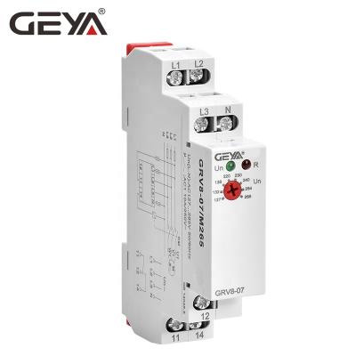 China GEYA GRV8-07 35mm sealed modular din rail relay phase failure protection relay for elevator for sale