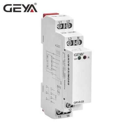 China GEYA Sealed GRV8-03 M265 3P+N Monitoring Voltage Relay Phase 4 10A 220V 3 Wire Control Relay for sale