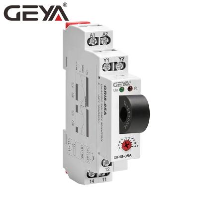 China GEYA GRI8-05 AC OR DC Sealed Control Balance Relay 2A-20A AC24V-240V Overcurrent Undercurrent Protection Relays for sale