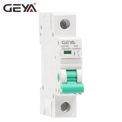 China GEYA GYH8 Contact Single Phase Isolation Switch IEC60947-3 Silver Air Switch For Safety With Good Quality for sale