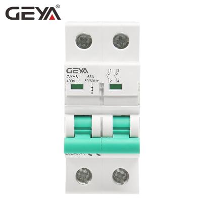 China Silver 125A Insulator 125A Contact GEYA GYH8 DP Miniature Switch Circuit Breaker Isolation Switch 230V 240V IEC60947 for sale