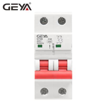 China NEW Design GEYA GYM8 2P 63A MINI C45 BREAKER Product Electrical Breakers Circuit 4.5KA/6KA for sale