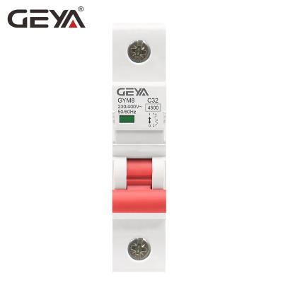 China Wholesale Silver Contact GEYA GYM8 6KA Din Rail MCB Manufacturer With CB SEMKO CE CERTIFICATE Mini Circuit Breaker for sale