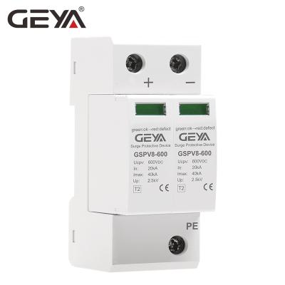 China GEYA 600VDC 1000VDC 40KA DC SPD Surge Protector Device for Solar System and Solar Power GSPV8-40KA for sale