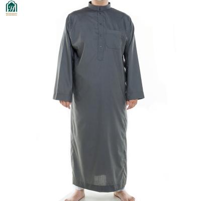 China Islamic Arab Thobe Jubba Robes Muslim Men's Clothing Muslim Men's Clothing Worship Clothing Washed Velvet Qatar Robe Wholesale Men and Boys for sale