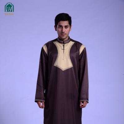 China 2021 New Muslim Long Robe Plus Size Solid Prayer Set Abaya Muslim Saudi Kaftan Muslim Clothing Men Robes Dubai Customized for sale