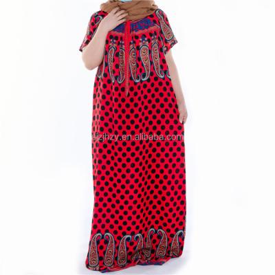 China Modest Muslimah Styling African Clothing Abaya Dubai Floral Dress Cotton Long Robe For Women Burga Kurti Muslim Dress For Lady Dashiki Burqa for sale