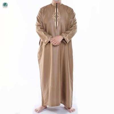 China Wholesale Fashion Saudi Arabian Classic Fashion Muslim Abaya Ethnic Muslim Men Abaya Ramadan Latest Design for sale