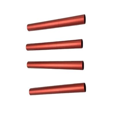 China Industrial Application Aluminum Profile Aluminum Profile Red Anodized Color 6063 Series Aluminum Tube Precision Cutting Bending Processing for sale