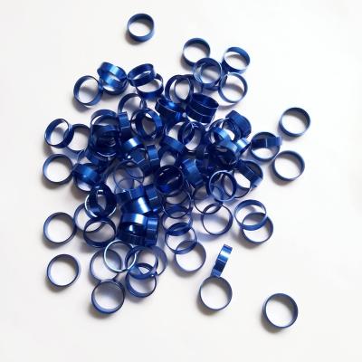 China Part Customize Stamping Blue Aluminum Ring Aluminum Ring Machining Custom CNC Aluminum Tube Anodized for sale