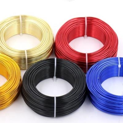 China Wire Direct Selling Color Aluminum Wire Painted Aluminum Wire Insulation Fence Bonsai Line for sale