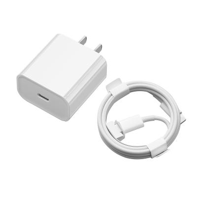 China Home Appliances 2in1 20W Adapter 1m PD USB-C TYPE C Cable US/EU/UK Plug Wall Charger Fast Power Charger For IPHONE 12 14 With Retail Package for sale