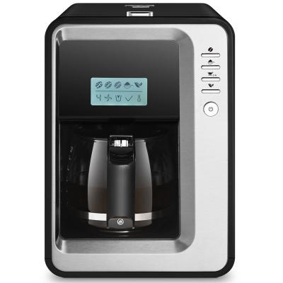 China Mini Portable Coffee Machine With S/S Removable Grinder Chamber Removable Water Tank for sale