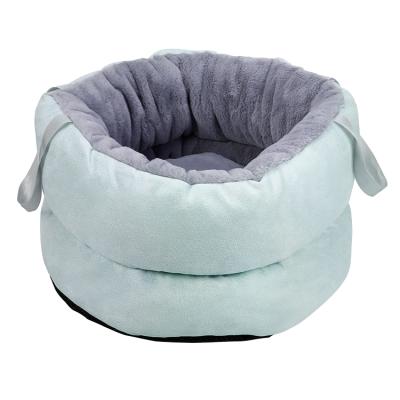 China Wholesale OEM Leisure Non-slip Soft Comfortable Warm Nest Round Cats Heating Dogs Pets Deep Sleep Bed for sale