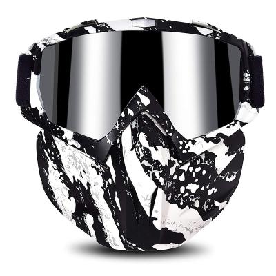 China Fashion / Wholesale Retro / Vintage Motocross Goggles Helmet Mask Shading Goggles Lenses With Mask for sale