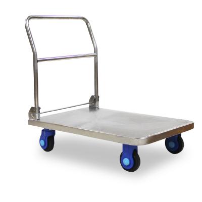 China 201 Stainless Steel Trolley Seafood Trailer Anti-Corrosion Anti-Corrosion Stainless Steel Cart Cold Storage Use Outdoor Food Workshop for sale