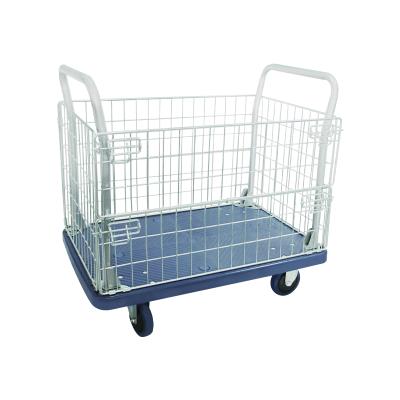 China Warehouse Rubber Grid Industrial Gray Trolley Utility Vehicle Multi-Layer Wheel Pick Auto Repair for sale